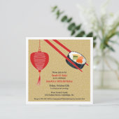 Anniversaire Sushi Party Appartement Invitation (Debout devant)