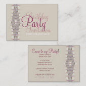 Anniversaire + Toutes les occasions Fête Carte d'i (Devant / Derrière)