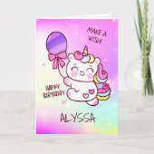 Anniversaire Unicorn ! Carte Enfant Joyeux anniver (Devant)