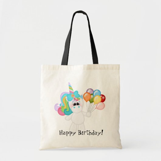 Anniversaire Unicorn enfants sac fourre-tout (Devant)
