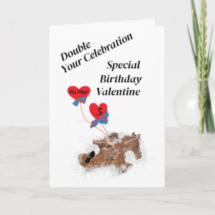 Anniversaire Valentine Carte G : Tournez cinq