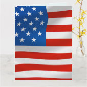 ANNIVERSAIRE VÉTÉRAN USA DRAPEAU PATRIOTIQUE CARTE (Fleur jaune)