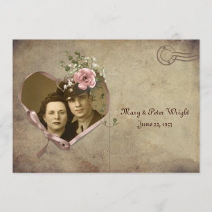 Anniversaire vintage Carte postale Open House Invi