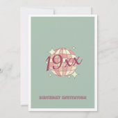 Anniversaire vintage fête Invitation (Dos)