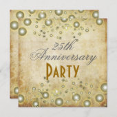 Anniversaire Vintage, Invitations aux bulles de ch (Devant / Derrière)