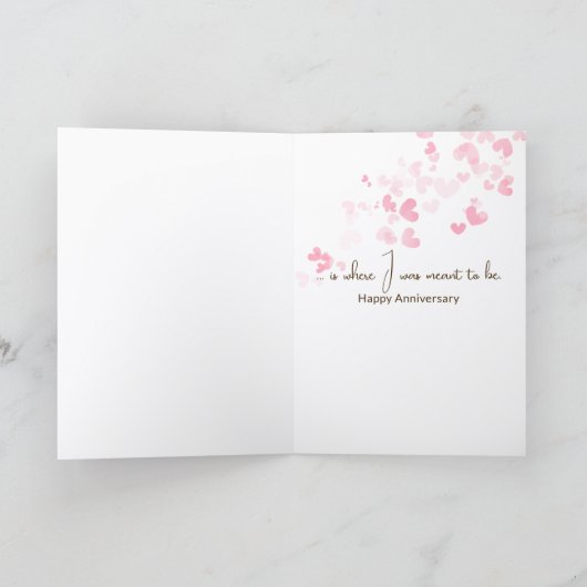 Anniversary Cats On Fence With Moon Kaart (Binnen)