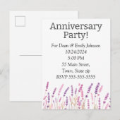 Anniversary party invitations (Devant / Derrière)