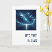 Anniversary Shooting Star Over Water Kaart (Gele Bloem)