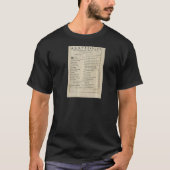 Anniversary Table of Contents Shakespeare First Fo T-shirt (Voorkant)