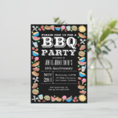 Annivesary Wedding BBQ Birthday Party Barbecue Kaart (Staand voorkant)