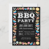 Annivesary Wedding BBQ Birthday Party Barbecue Kaart (Voorkant)