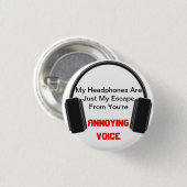 Annobele hoofdtelefoons van de Stem Ronde Button 3,2 Cm (Voorkant /achterkant)