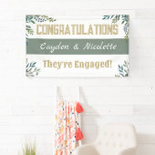 Annonce! Bannière de fiançailles personnalisée (En situation)