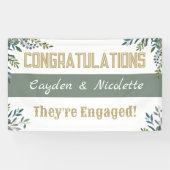 Annonce! Bannière de fiançailles personnalisée (Horizontal)