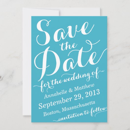 Annonce Calligraphiée Save the Date (Devant)