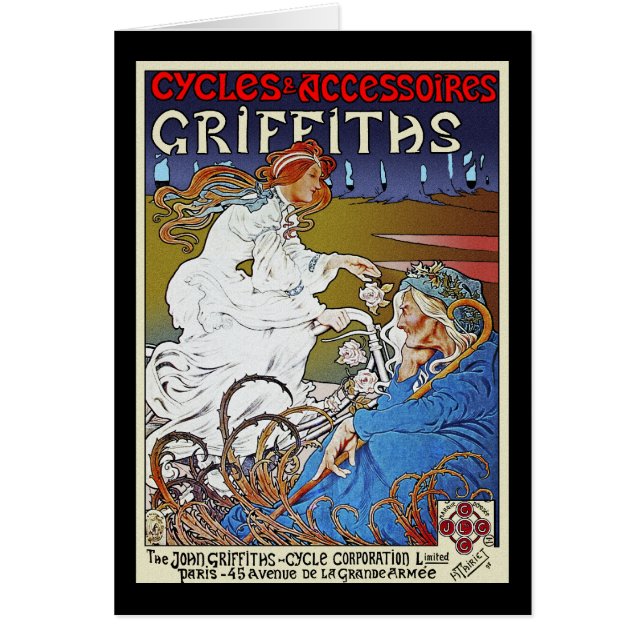 Annonce d'affiche de bicyclette : Griffiths Cycles (Devant)