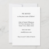 Annonce de déménagement de carte de l'Idaho (Dos)