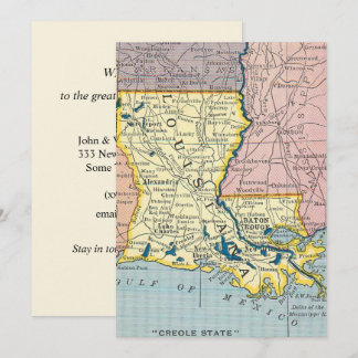Annonce de déménagement de carte de Louisiane