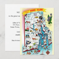Annonce de déménagement de carte de Rhode Island