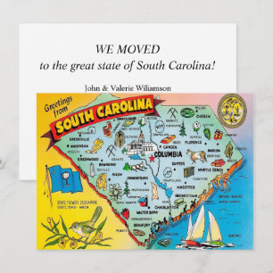 Annonce de déménagement de la carte de Caroline du