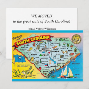 Annonce de déménagement de la carte de Caroline du