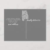 Annonce de déménagement en Alabama sur carte posta (Dos)