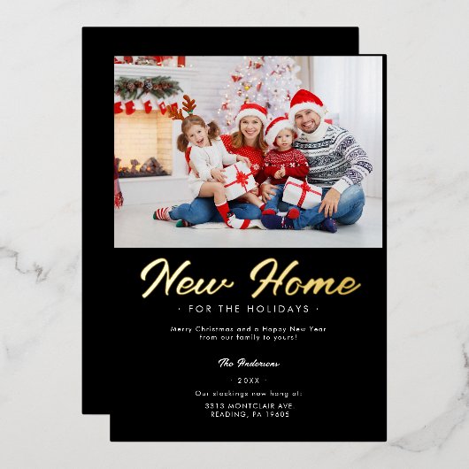 Annonce de déménagement en noir et blanc pour les  (Recto/Verso)