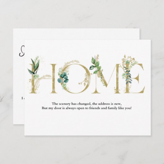 Annonce de déménagement J'ai déménagé Carte postal (Devant / Derrière)