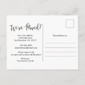 Annonce de déménagement Nous avons déménagé Carte  (Dos)