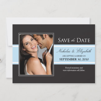 Annonce de Faire-Part de Date de Mariage à Rayures
