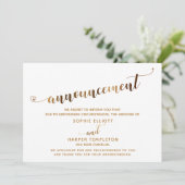 Annonce de faire-part de fiançailles annulées avec (Debout devant)