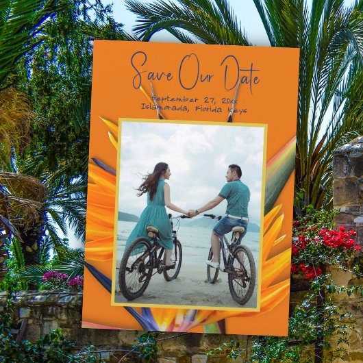 Annonce de faire-part de l'oiseau de paradis orang