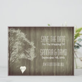 Annonce de Faire-Part de Mariage Arbre Rustique av (Debout devant)