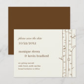 Annonce de Faire-Part de Mariage aux Arbres de bou (Devant / Derrière)