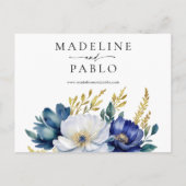 Annonce de faire-part de mariage floral pour réser (Dos)