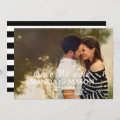 Annonce de faire-part de mariage photo (Devant / Derrière)