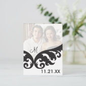 Annonce de faire-part de photo de monogramme perso (Debout devant)