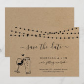 Annonce de Faire-Part de Vin & Bière Toast Save th (Devant / Derrière)