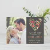 Annonce de Faire-Part Romantique Fleurie en forme (Debout devant)