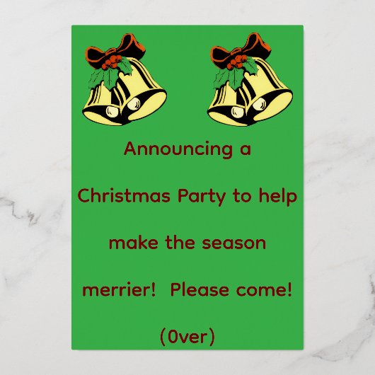 Annonce de fête de Noël (Recto)