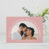 Annonce de fiançailles Arch Top Save the Date (Debout devant)