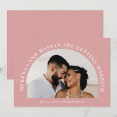 Annonce de fiançailles Arch Top Save the Date (Devant / Derrière)