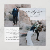 Annonce de Fuite de Mariage Invitation (Devant / Derrière)