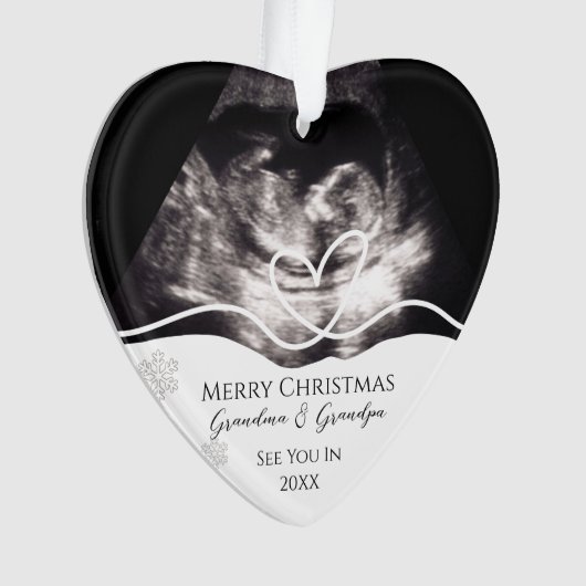 Annonce de grossesse aux grands-parents par échogr (devant)