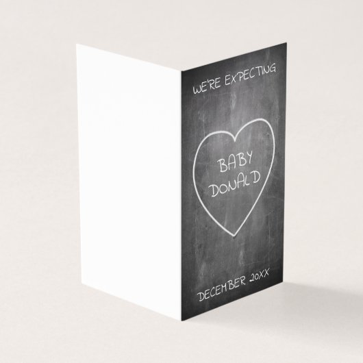 Annonce de grossesse dans le style tableau noir (Outside)