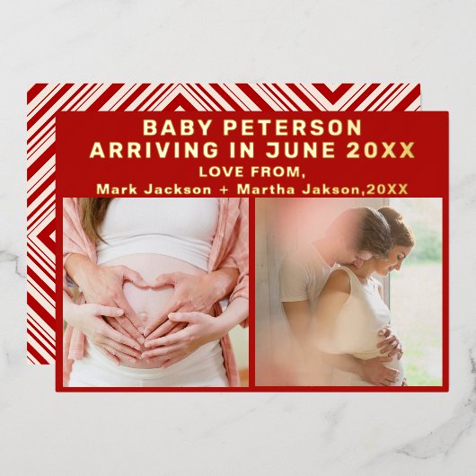 Annonce de grossesse échographie de la Saint-Valen (Recto/Verso)