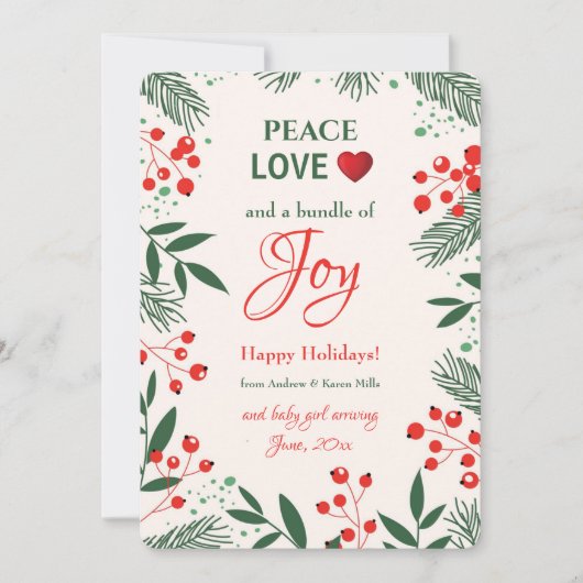 Annonce de grossesse Joie de Fête Carte de Fête (Devant)