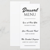 Annonce de grossesse Menu Dessert Révélation Uniq (Devant / Derrière)