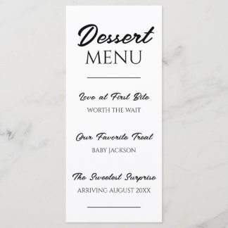 Annonce de grossesse Menu Dessert Révélation Uniq