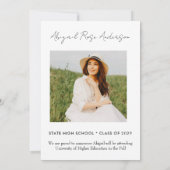 Annonce de la carte photo verticale moderne 2023 (Dos)